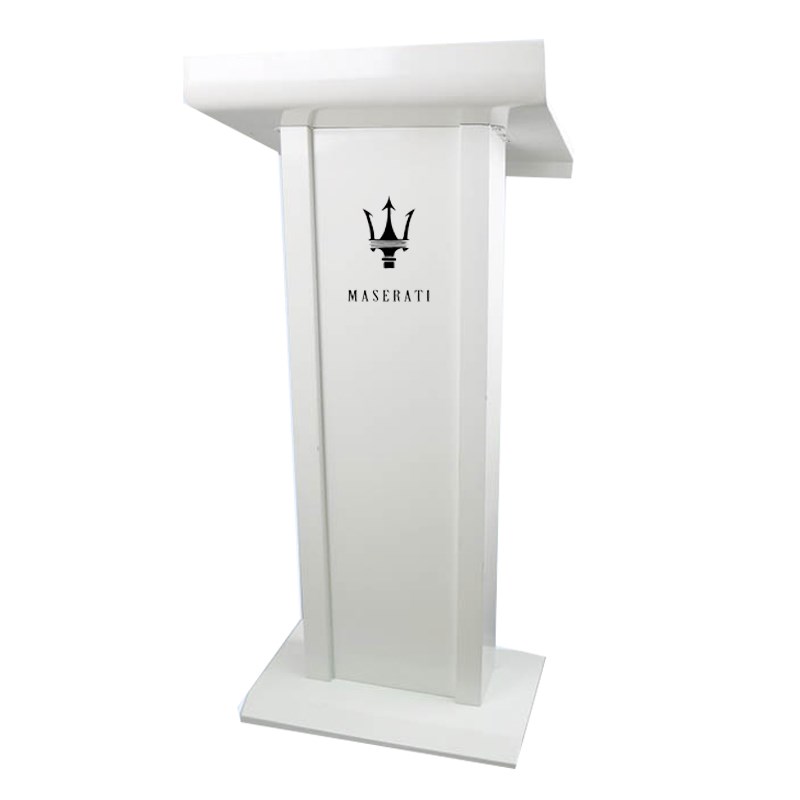 不锈钢烤漆讲台桌简约现代迎宾接待主持发言4S服务小型演讲台