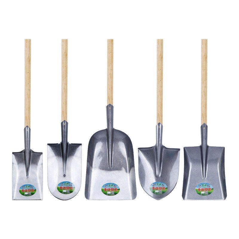 全钢加厚大铁锹锰钢铁锨农用挖土种花尖方平头锹户外铲子园林工具