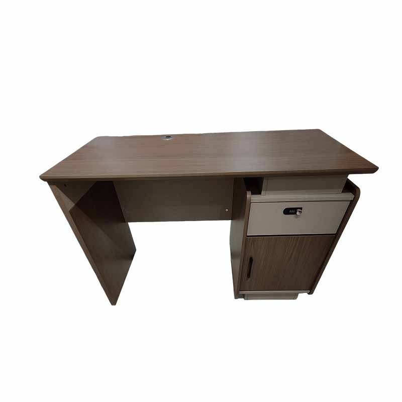 单人办公桌简约现代员工职员财务单人带柜子办公室简易台式电脑桌