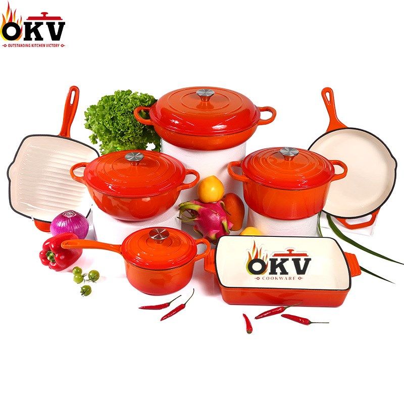 平光黑珐琅锅铸铁锅七件套汤锅妈咪锅煎盘不粘锅铸铁珐琅锅套装,厨房/烹饪用具,锅组套装,淘宝优惠券,粉丝福利购,淘宝优惠卷