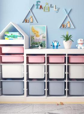 实木儿童玩具收OTD纳架分类本园架整理架多层宝宝绘书架儿收幼纳