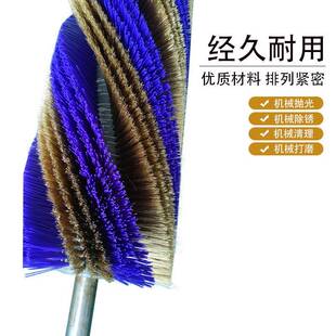 工不业道WRP钢辊钢丝毛刷辊缠绕毛刷镀铜钢丝缠绕钢丝管丝刷锈钢