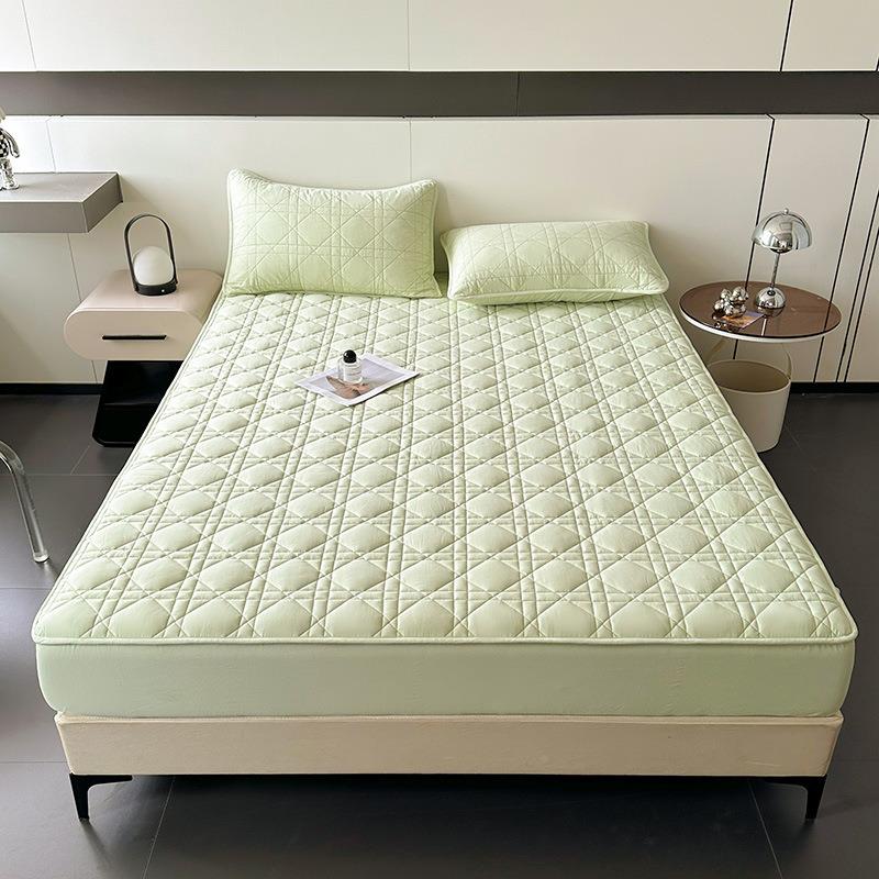 全棉母级婴夹棉棉花床XFG床笠全包防滑色床罩加厚垫保护套纯纯棉