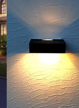 l户外太阳能双壁灯防头外墙室外水庭SB290A-W院ed洗墙灯上下装饰