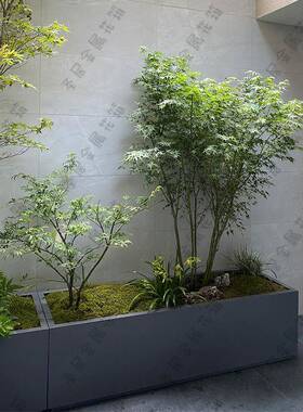 不锈花箱户RPA外组镀锌板成品合钢花长方形悬浮花槽池露台铁栅栏