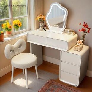 奶油风205新款 梳妆台卧斗柜一QAE体室现代约实木化简妆桌2床头柜