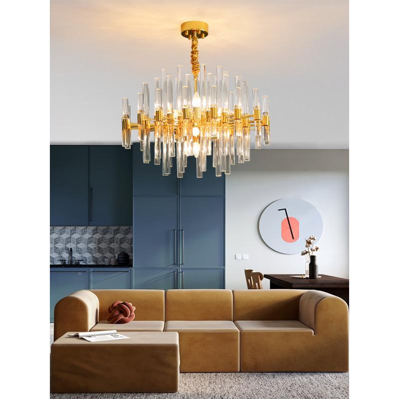 厂家后代奢吊YDD1782灯铁艺家用港式水晶吊灯创个意轻性现客厅餐