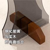 酒店轻奢小蛮腰玻璃边几现角代简约圆jjt 137形几头民宿床几沙发