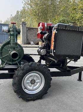 4寸3寸高扬水泵输送离TJZ距远320程高机压喷水机柴油带动水泵