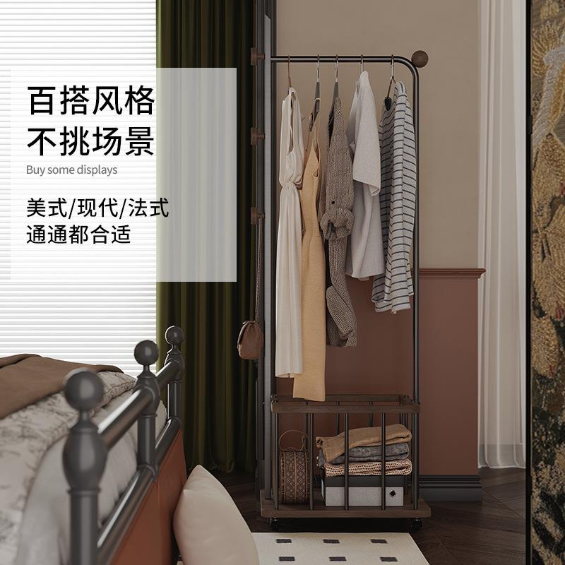 衣架落多地卧室脏钢帽衣服置物架胡桃木入户挂ETC衣架不锈功能衣