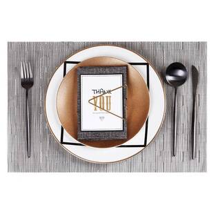 现板tb-66419简约样房间西式餐具套装灰系展厅台餐桌餐盘摆代摆件