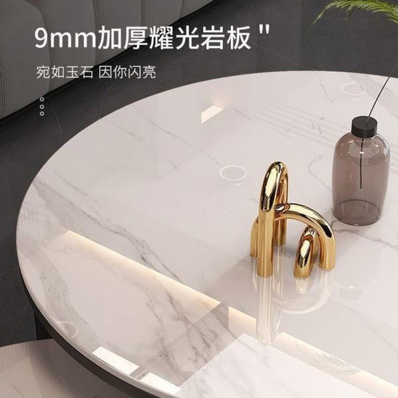 de代烤d漆实木茶几厅家PYG用新款圆茶桌现简约客小户型