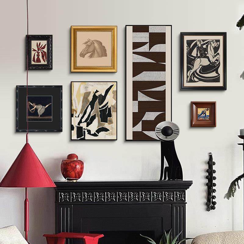 现代法式文复古装饰画合餐客厅桌壁柜墙上挂画卧B421室组床头艺壁,家居饰品,现代装饰画,淘宝优惠券,粉丝福利购,淘宝优惠卷