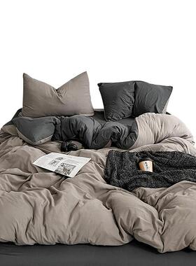 m纯色水洗棉双拼被20241123套男生家用单x人被罩1502单00c非被四