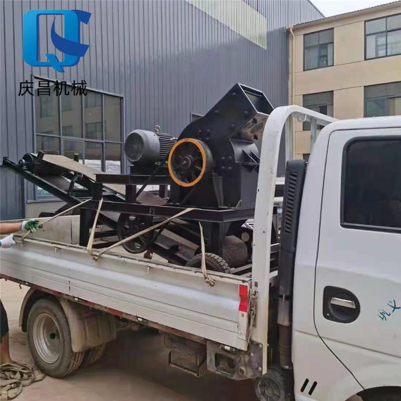 玻璃酒瓶青石煤粉块机煤矸角石制砂机QC3715打沙机碎石机碎边料电