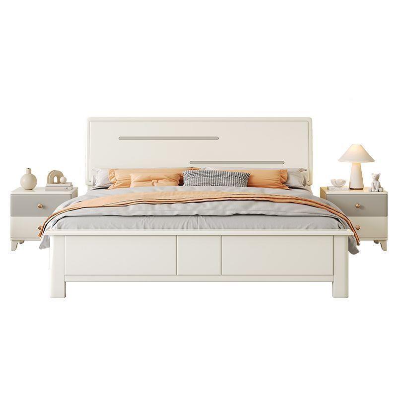 直床现代简约H7RpKHHd1.8米1主卧双物人床白色.5米轻奢储床工厂销