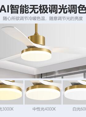 2025新款风扇吊灯用灯卧家餐厅室吊扇灯一体中古风中山灯具94806