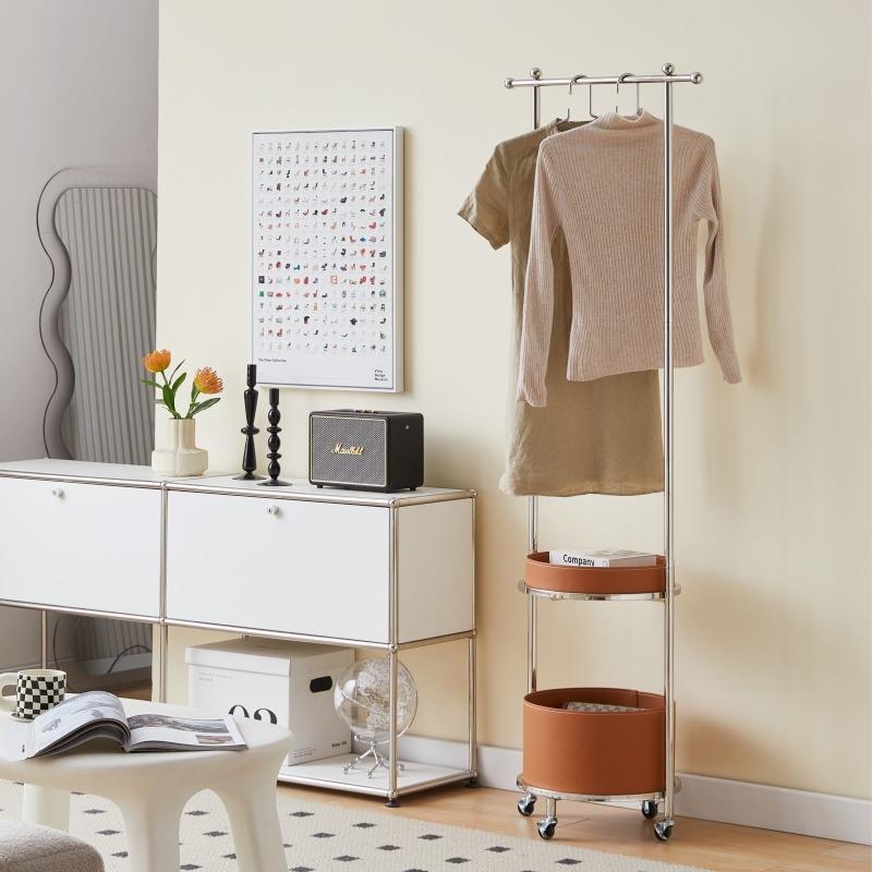 网红落地衣架JX室极简轻奢可移创意卧架金属不锈钢衣帽客厅挂动衣