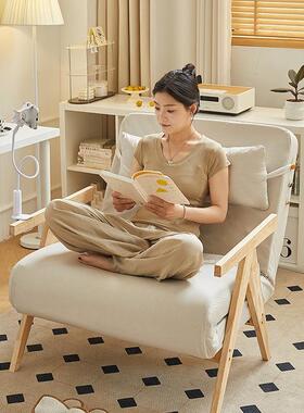 单人小沙发宿床折叠两用20时25新款户型客厅原木风临留CAA床懒人
