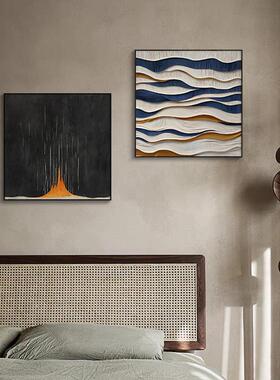 黑色自由之火系方客厅装饰画现代简约挂床头挂画玄墙关柜画组合餐