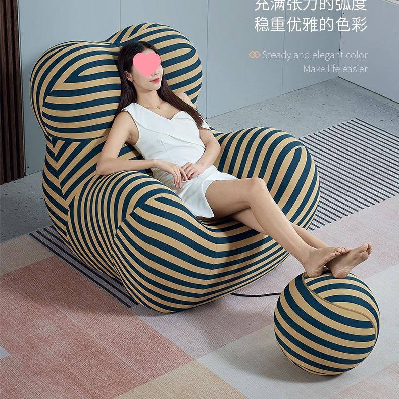 妈的怀休闲单人布艺沙发椅妈式极简设计师网AKS红阳抱台懒人意躺
