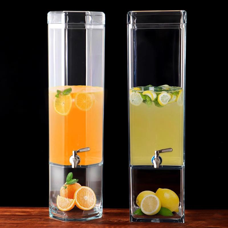 果汁罐PC塑料冷水壶汁自饮料可乐桶商带不QTC锈钢龙头果鼎助大容