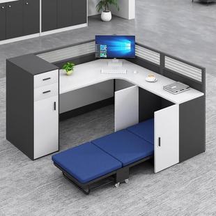 办公桌带床办工位多人意隔断屏办公桌椅组创合简约现代公室带床职