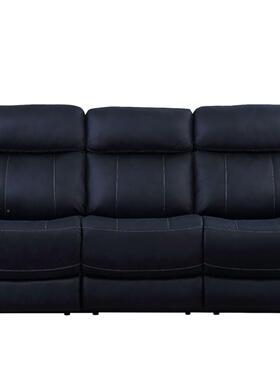 家庭私人影院躺75954黑色能耐磨抛光功亮皮沙可发