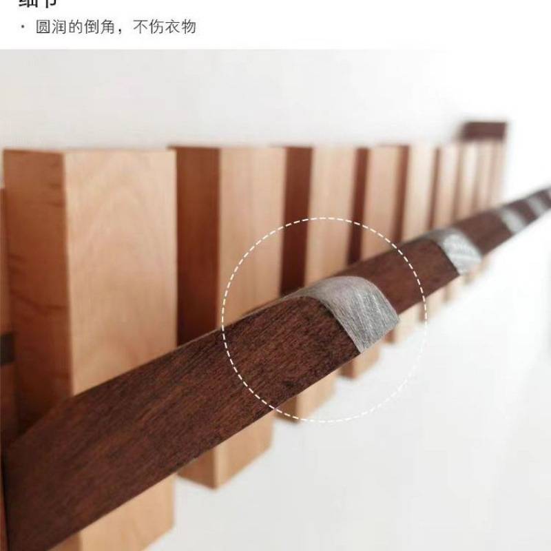 后衣帽架nQv卧室门钢琴实木墙上房间玄关挂钩挂衣架墙壁客厅