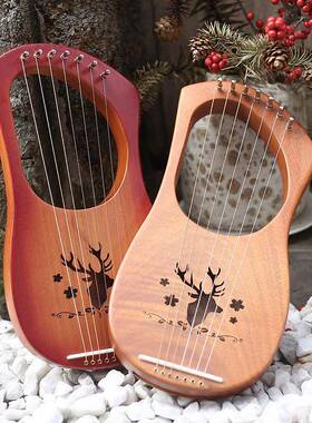 7音雅琴yrel竖琴莱七弦琴10音小LY—07/L竖琴里尔琴乐里拉琴希腊