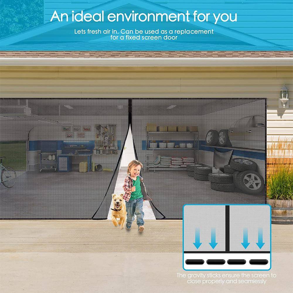 YVU磁吸汽性车车蚊免打孔魔术贴玻纤网纱门防门帘自粘磁库透气