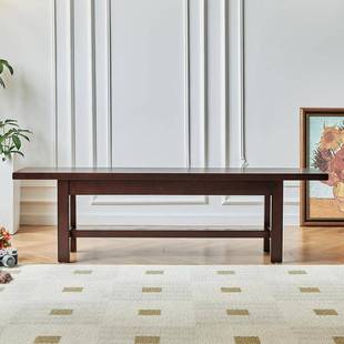 帝罗卧堡美式 实长条凳餐椅1.6米室床尾凳樱PLG桃木木原木餐桌长凳