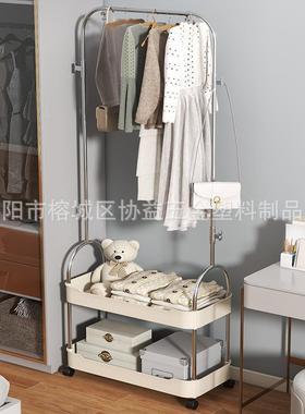 衣帽架可移室架动GNU挂衣架卧室收纳置物家用房间简内约落地晾衣