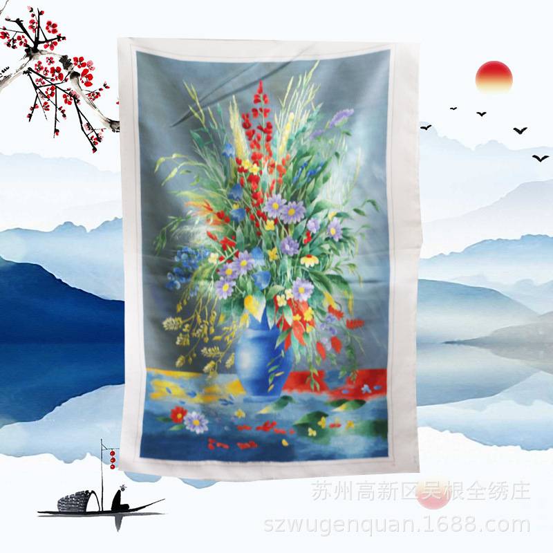 苏州刺绣手工麦穗五谷丰登未装裱客厅书房会客厅卧室装饰画图片