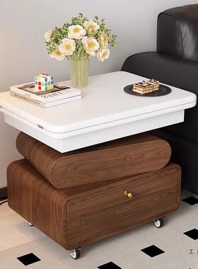 升降茶几折叠动WHJ推车实木茶桌小户型客多功厅几能沙发边几茶两