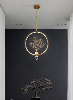 轻玄奢卧室床头新吊灯式中极简50433高端关门厅灯高端树枝设计师