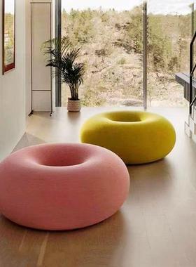 甜甜圈定型棉懒人沙发极简现代客网红意设66424计师单阳台厅家创