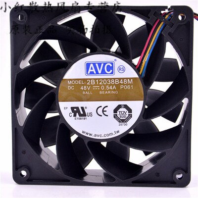 2B12038B48H/U/M AVC 48V 12038 12cm 工控机散热风扇2B12038B48S