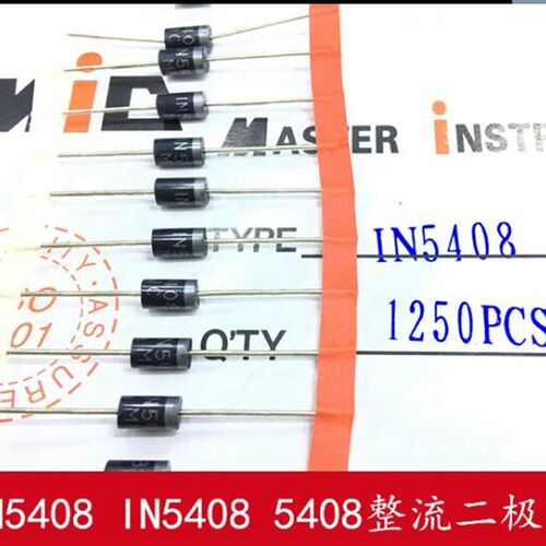 整流二极管 3A 1000V 1N5408 IN5408 DO-27 全新原装