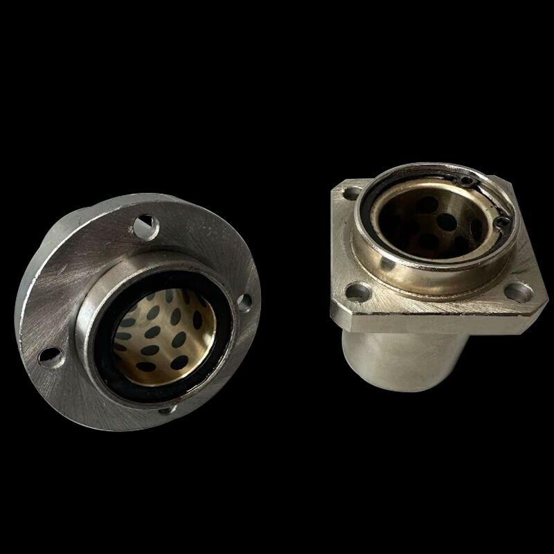 引导式圆法兰直线轴承石墨铜套LFP8 0 2 3 6 20 25 30 35L