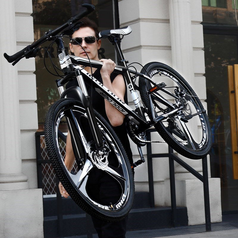 崔克蝴蝶山地自行车款变速越野青少年单车24寸26赛车式女初中