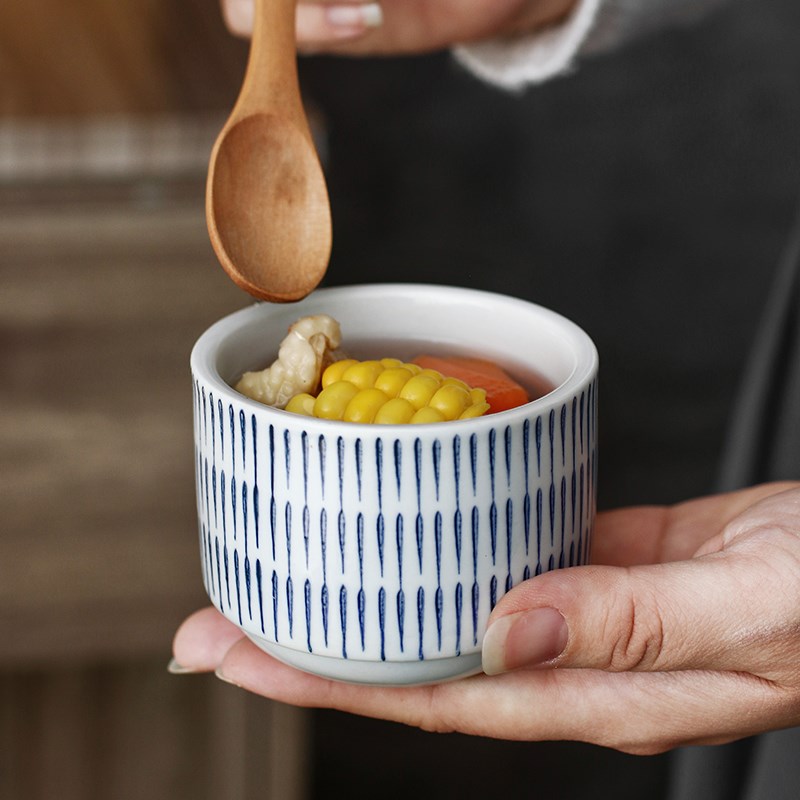 陶瓷小炖盅燕窝盅隔水陶瓷碗带盖酒店日式商用蒸蛋圆形炖养生汤盅