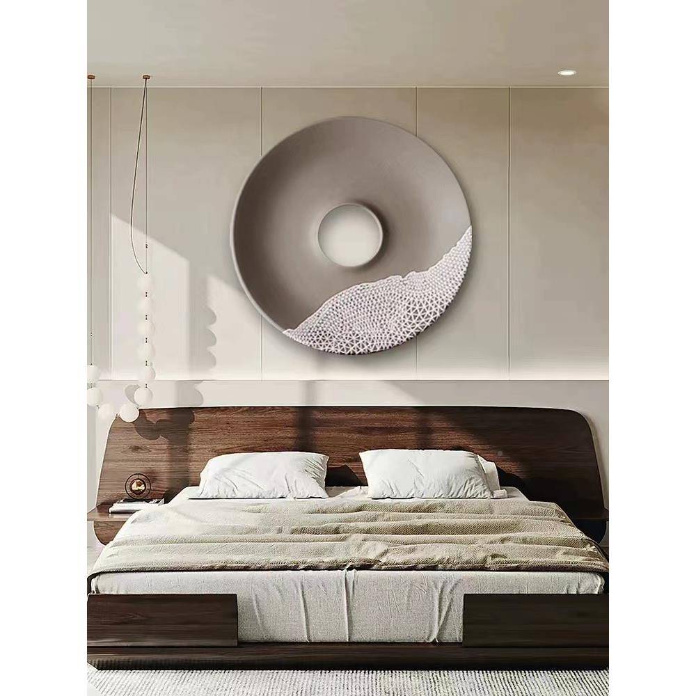 创意浮雕形玄壁EEA关饰实物装置设计师装饰画墙画面挂圆饰样板房