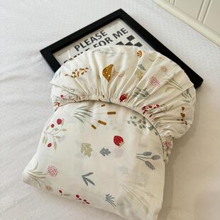 纯棉床笠单nx全防棉尘床罩席件梦思床垫保护套滑床单防罩1.8米100