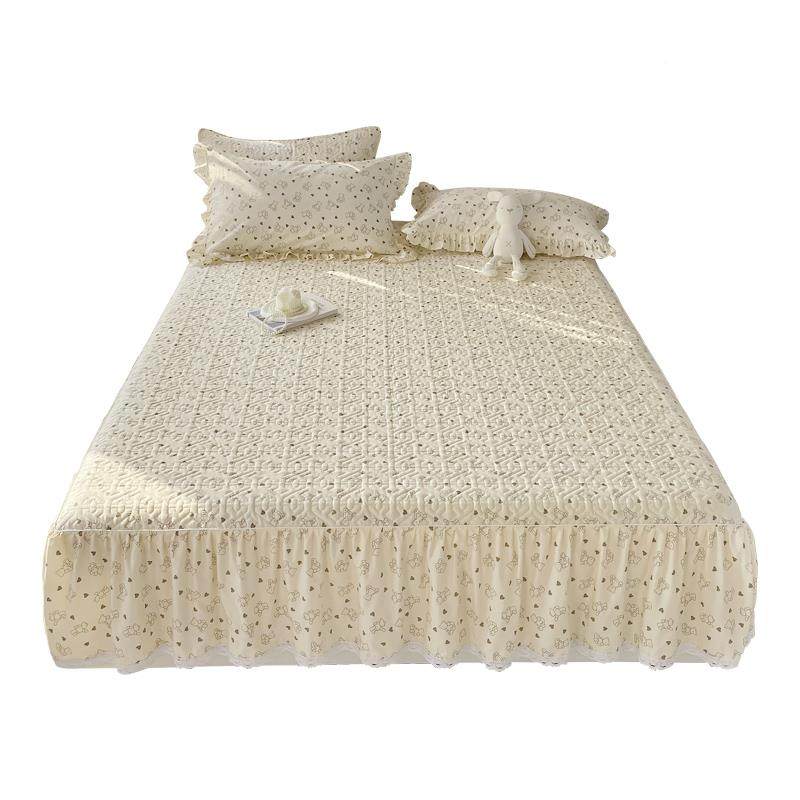 全棉加厚棉夹床裙单床件225新款席梦思床垫保护罩防2023-8-1尘笠,床上用品,床裙,淘宝优惠券,粉丝福利购,淘宝优惠卷