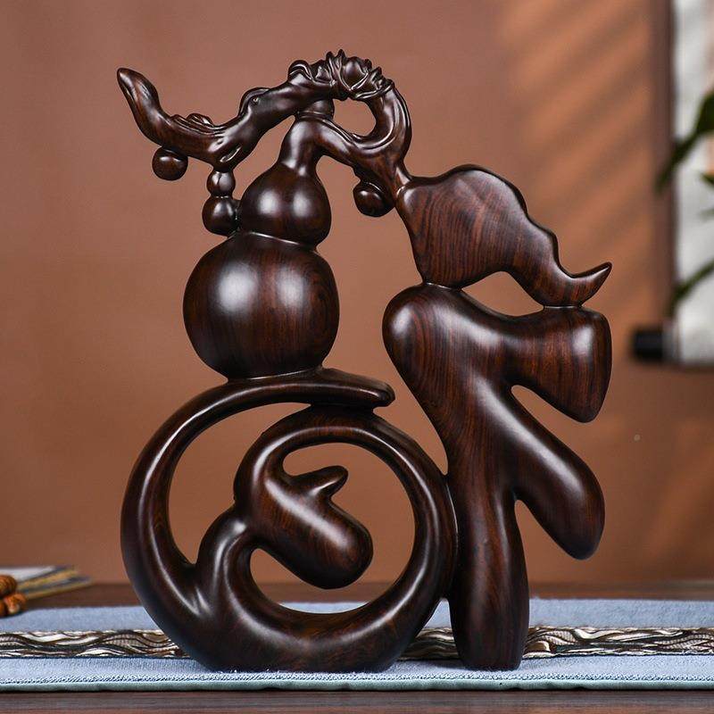 黑檀木雕福字摆件10052286家客厅视设柜酒柜摆创意简约实木居装饰,家居饰品,根雕,淘宝优惠券,粉丝福利购,淘宝优惠卷