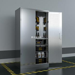 304不锈钢工具柜柜五金车收纳工具汽修间零件8柜双开门重工型具柜