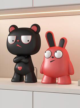 创意趣味摆件客厅视柜卧桌面装饰品工位TIV搞怪潮玩室电爱家居玩