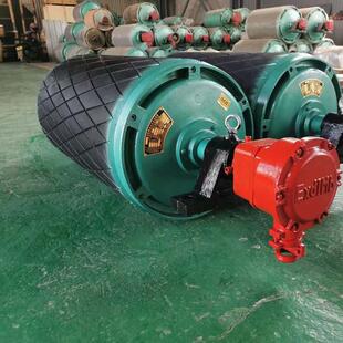 矿冷用油式电动滚筒外滚置式电动筒改向传动输送TDY包胶置电外机