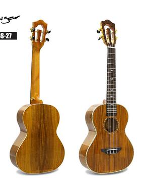 26寸古琴头云e杉单板VBW圆角尤家克里里指板镶花uk典ulel厂现货